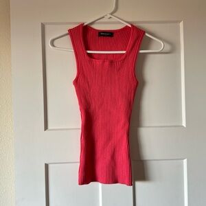 Ribbed Pink Tank Top